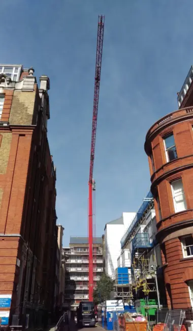 City street with drane